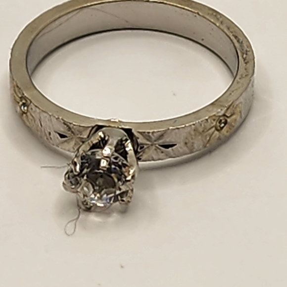 14k, platinum and rhodium diamond ring - Picture 5 of 10